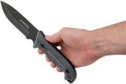 Schrade Frontier 5" Fixed Blade SCHF51M Micarta, 1095 Carbon Steel, Couteau à Lame Fixe Avec Pierre à Aiguiser Et Pierre à Feu -Couteaux Soldes Boutique SCHF51M 06 schrade