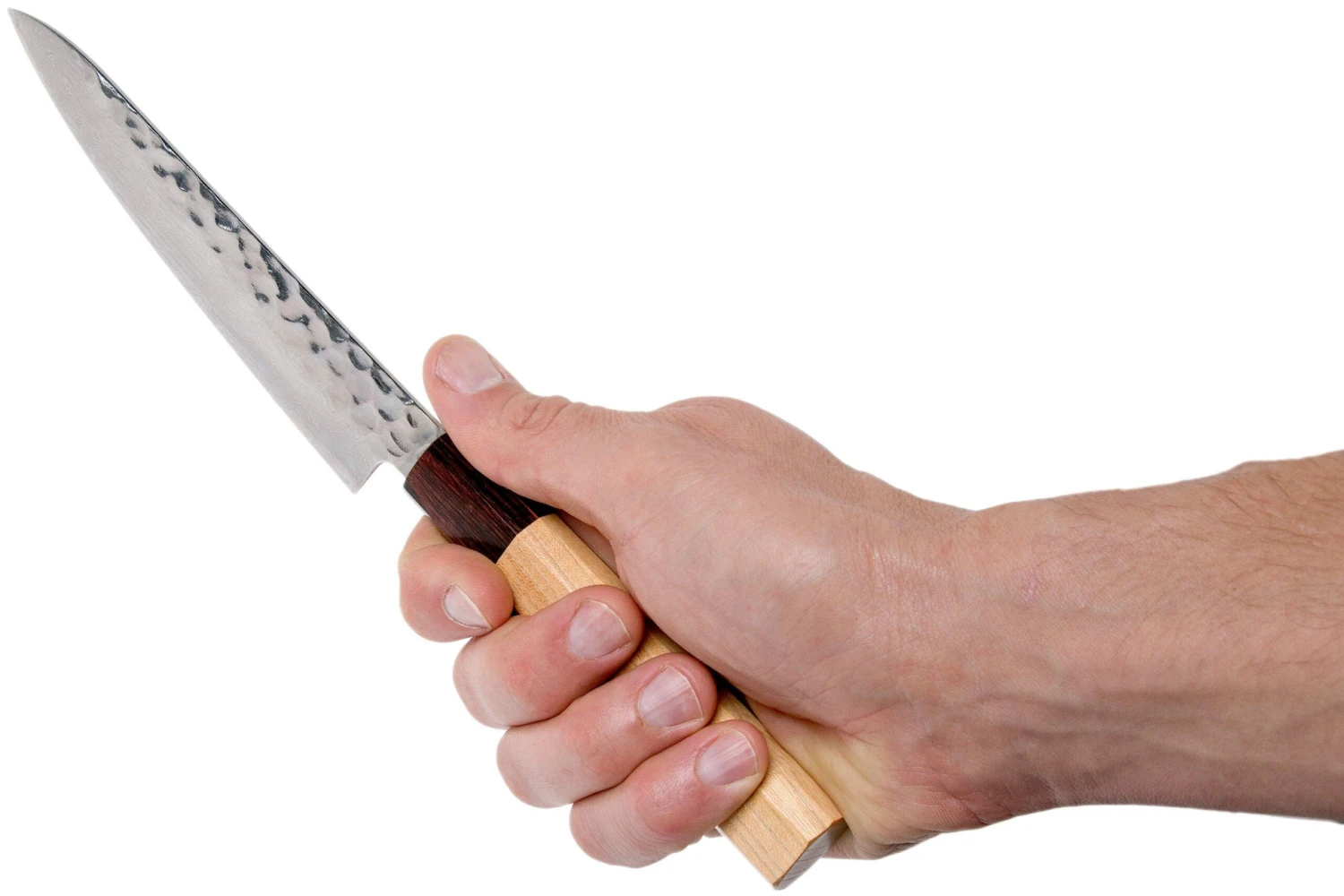 Sakai Takayuki Couteau Universel 33-Layer Damascus Hammered WA 15 Cm 6 Sakai Takayuki Couteau Universel 33-Layer Damascus Hammered WA 15 Cm – Image 6