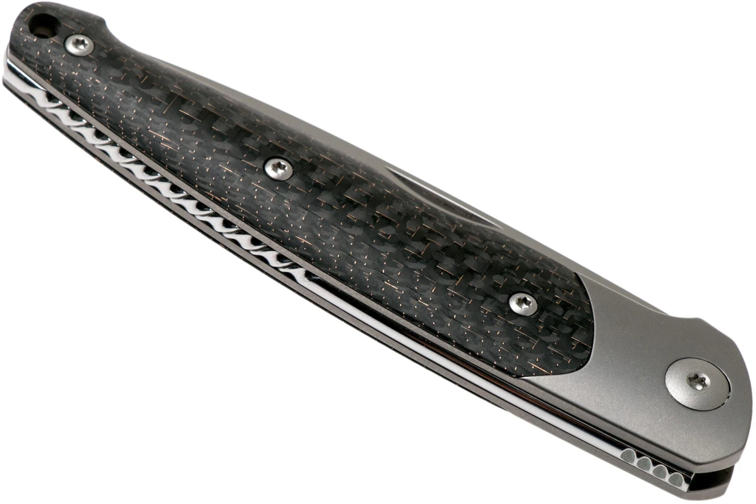Viper Key V5978FCB Bolster Copper Carbonfiber Couteau De Poche, Jesper Voxnaes Design 4 Viper Key V5978FCB Bolster Copper Carbonfiber Couteau De Poche, Jesper Voxnaes Design – Image 4