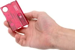 Victorinox SwissCard Lite Rouge Transparent 0.7300.T 9 Victorinox SwissCard Lite Rouge Transparent 0.7300.T -Couteaux Soldes Boutique VT0 7300 T 05 victorinox