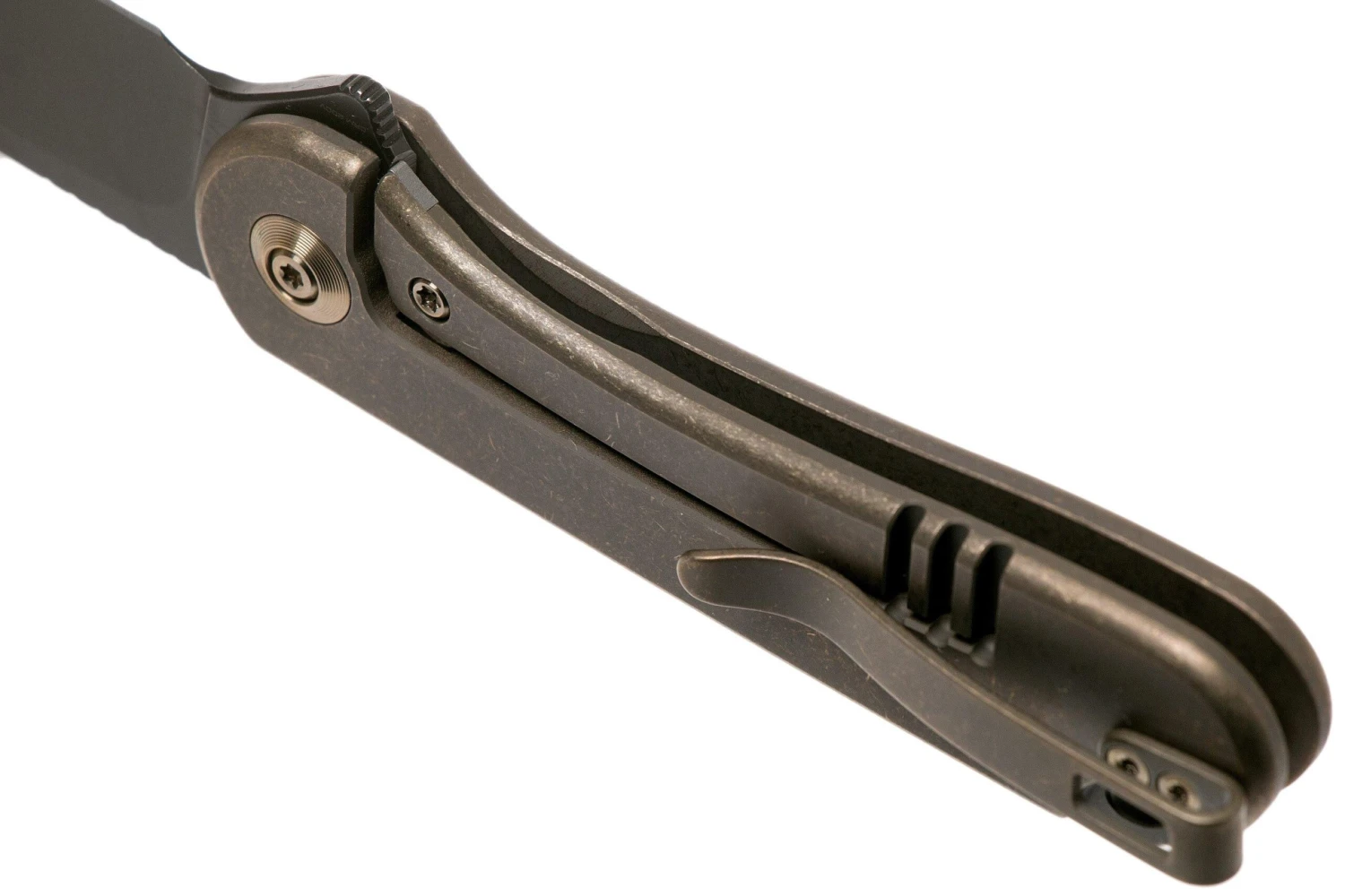 WE Knife Elementum WE18062X-4 Blackwashed, Bronze Titanium Couteau De Poche 5 WE Knife Elementum WE18062X-4 Blackwashed, Bronze Titanium Couteau De Poche – Image 5