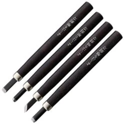 Yoshiharu H-4 Couteaux à Bois Japonais, Set De 4