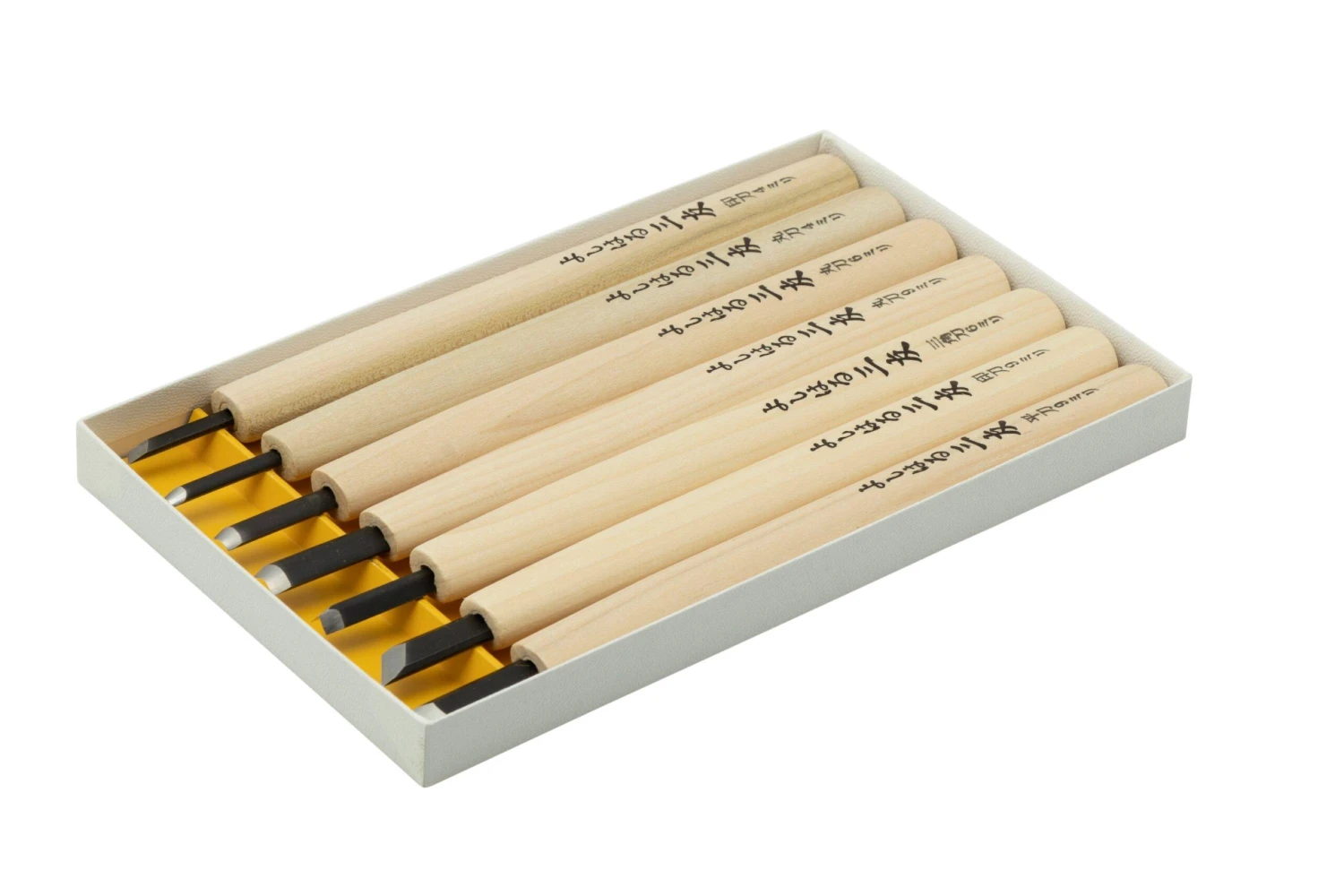 Yoshiharu Y-7 Mitomoto Couteaux à Bois Japonais, Set De 7 2 Yoshiharu Y-7 Mitomoto Couteaux à Bois Japonais, Set De 7 – Image 2